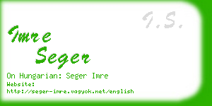 imre seger business card